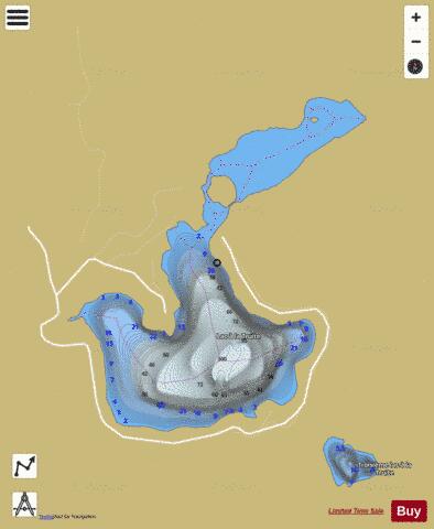 Lac Hazeur depth contour Map - i-Boating App