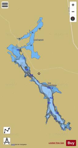 Ashuapmushuan, Lac depth contour Map - i-Boating App