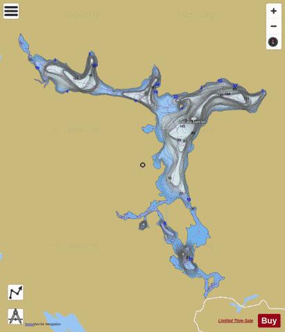 Sorcier, Lac au depth contour Map - i-Boating App