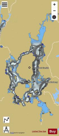 Kiamika, Reservoir depth contour Map - i-Boating App