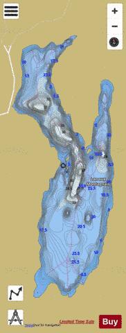 Montagnais, Lac aux depth contour Map - i-Boating App