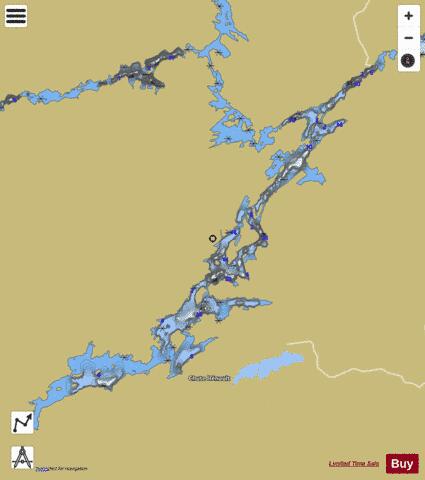 Lac Cawasachouane depth contour Map - i-Boating App