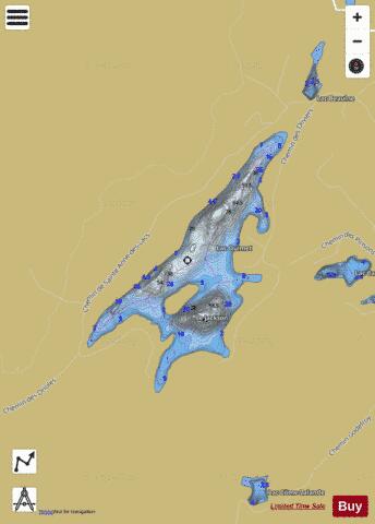 Ouimet, Lac depth contour Map - i-Boating App