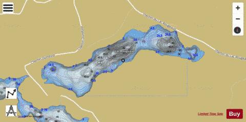 Rougeaud, Lac depth contour Map - i-Boating App