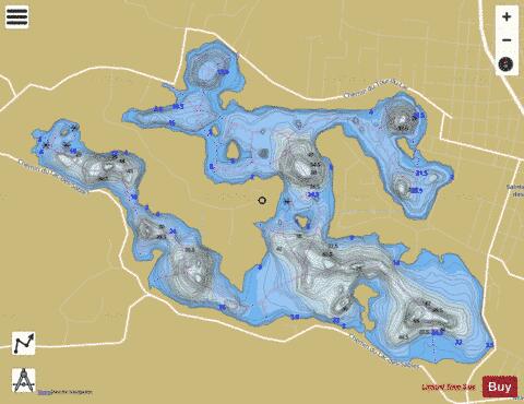 Sables, Lac des depth contour Map - i-Boating App