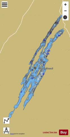 Touradi, Grand lac depth contour Map - i-Boating App