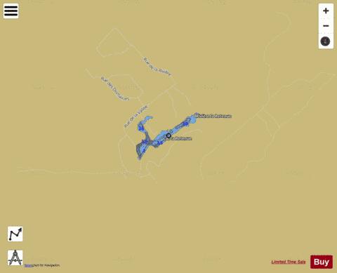 Retenue, Lac la depth contour Map - i-Boating App