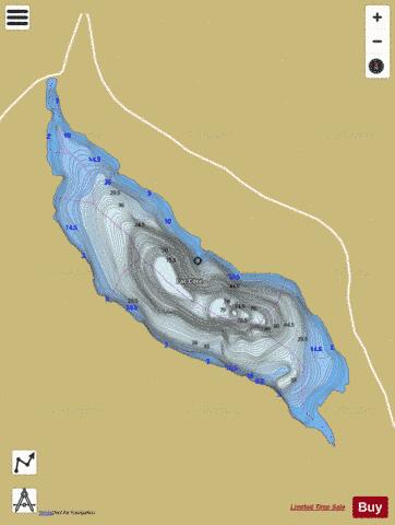 Cote, Lac depth contour Map - i-Boating App