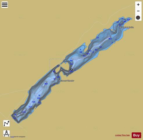 Truite, Etang a la depth contour Map - i-Boating App