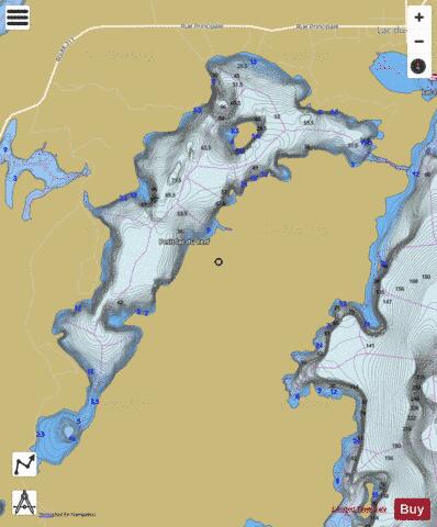 Cerf, Petit lac du depth contour Map - i-Boating App