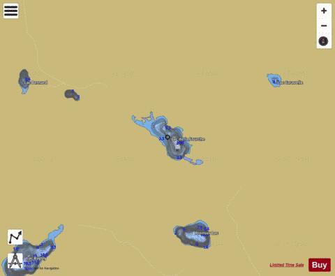 Fourche, Lac de la depth contour Map - i-Boating App