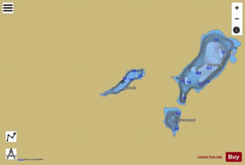 Droit, Lac depth contour Map - i-Boating App