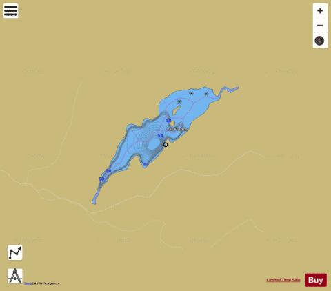 French, Lac depth contour Map - i-Boating App