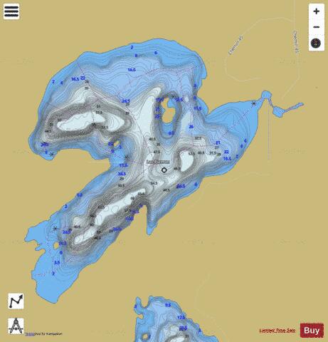 Pierron, Lac depth contour Map - i-Boating App