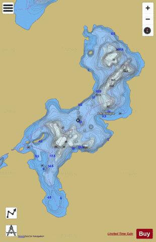 Antique, Lac depth contour Map - i-Boating App