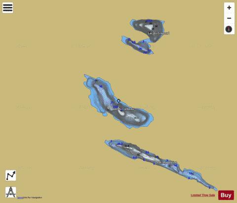 Corbeau, Lac du depth contour Map - i-Boating App