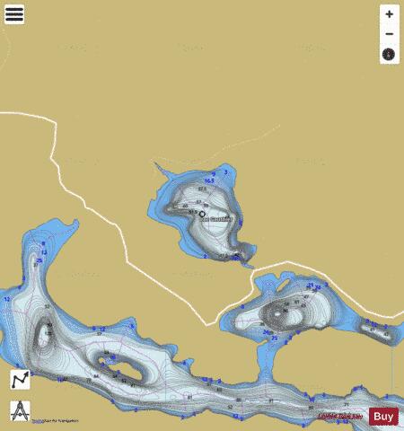 Gauthier, Lac depth contour Map - i-Boating App