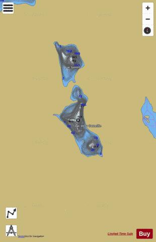 Corneille, Lac de la depth contour Map - i-Boating App