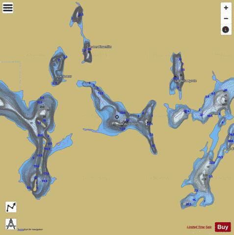 Violon, Lac au depth contour Map - i-Boating App
