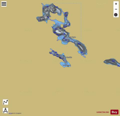 Ursides, Lac des depth contour Map - i-Boating App