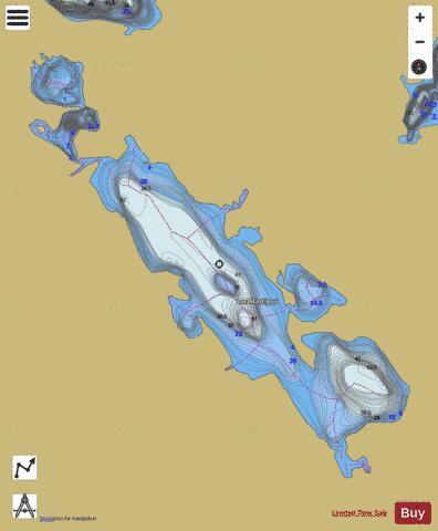 Mastigou, Lac depth contour Map - i-Boating App
