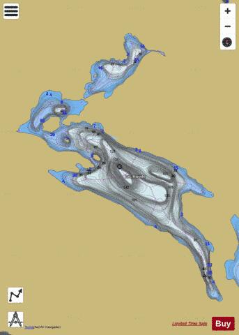 Houde, Lac depth contour Map - i-Boating App