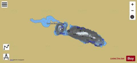 Freres, Lac des depth contour Map - i-Boating App