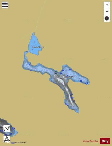 Aubry, Lac depth contour Map - i-Boating App