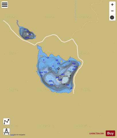 Belette, Lac a la depth contour Map - i-Boating App