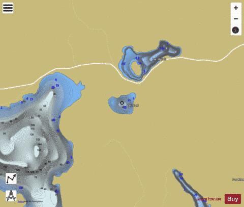 Lac Bow depth contour Map - i-Boating App