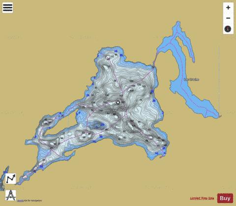 Marsac, Lac depth contour Map - i-Boating App