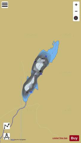 Ruban, Lac depth contour Map - i-Boating App
