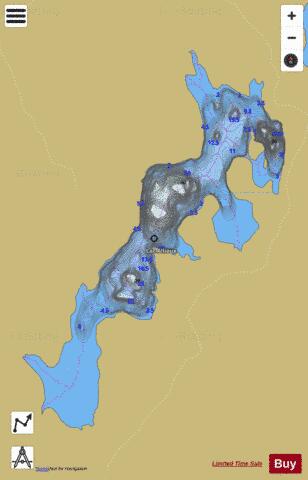Allioux, Lac depth contour Map - i-Boating App