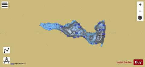 Fauvette, Lac depth contour Map - i-Boating App