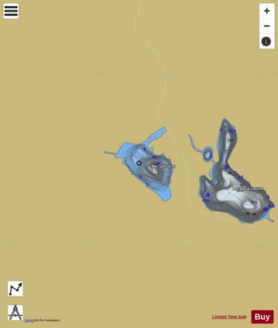 Solitaire, Lac depth contour Map - i-Boating App