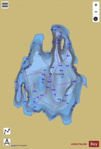 Machin, Lac depth contour Map - i-Boating App