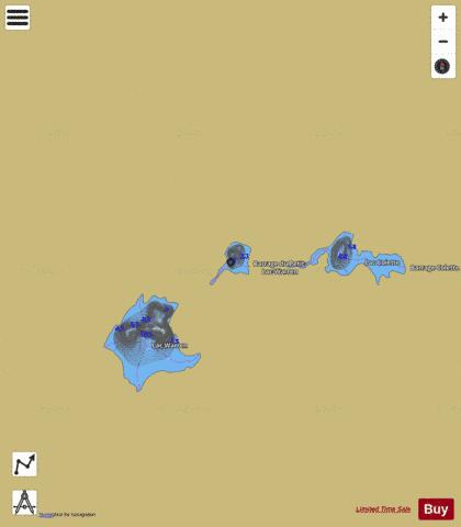 Warren, Petit lac depth contour Map - i-Boating App