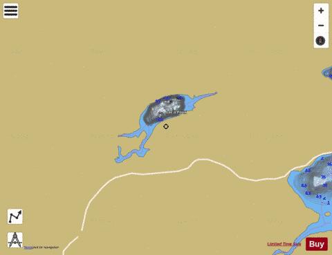 Poux, Lac a depth contour Map - i-Boating App