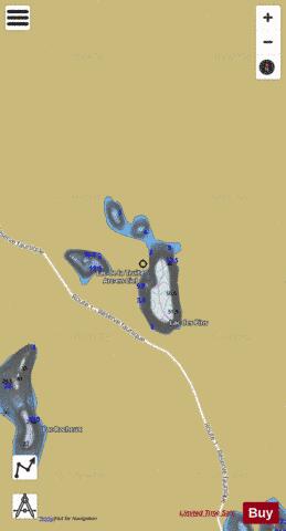 Pins, Lac des depth contour Map - i-Boating App