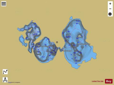 Gabriel-Fleury, Lac depth contour Map - i-Boating App