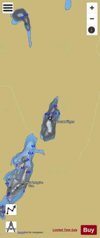 Pieges, Lac aux depth contour Map - i-Boating App