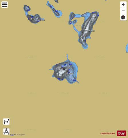 Daniet, Lac depth contour Map - i-Boating App