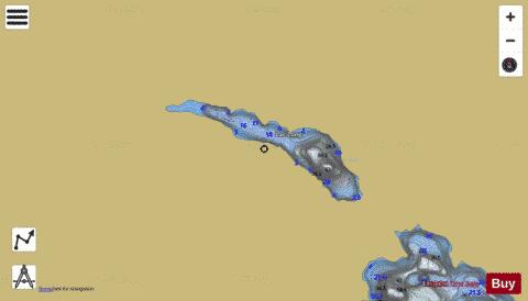 Long, Lac depth contour Map - i-Boating App