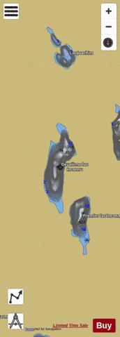 Inconnu, Deuxieme lac depth contour Map - i-Boating App