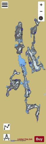 Grand lac Caotibi depth contour Map - i-Boating App