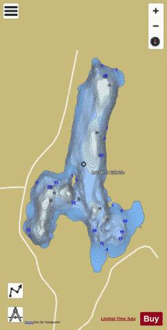 Lac de la Culotte depth contour Map - i-Boating App