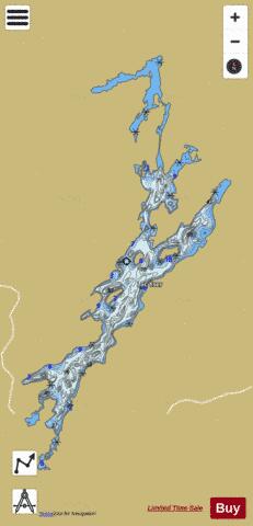 Yser Lac depth contour Map - i-Boating App