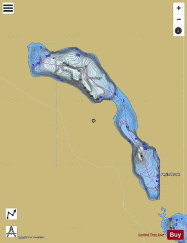 Ango, Lac depth contour Map - i-Boating App