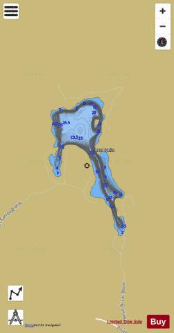 Bonin  Lac depth contour Map - i-Boating App