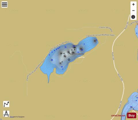 Bouleaux  Lac Aux depth contour Map - i-Boating App